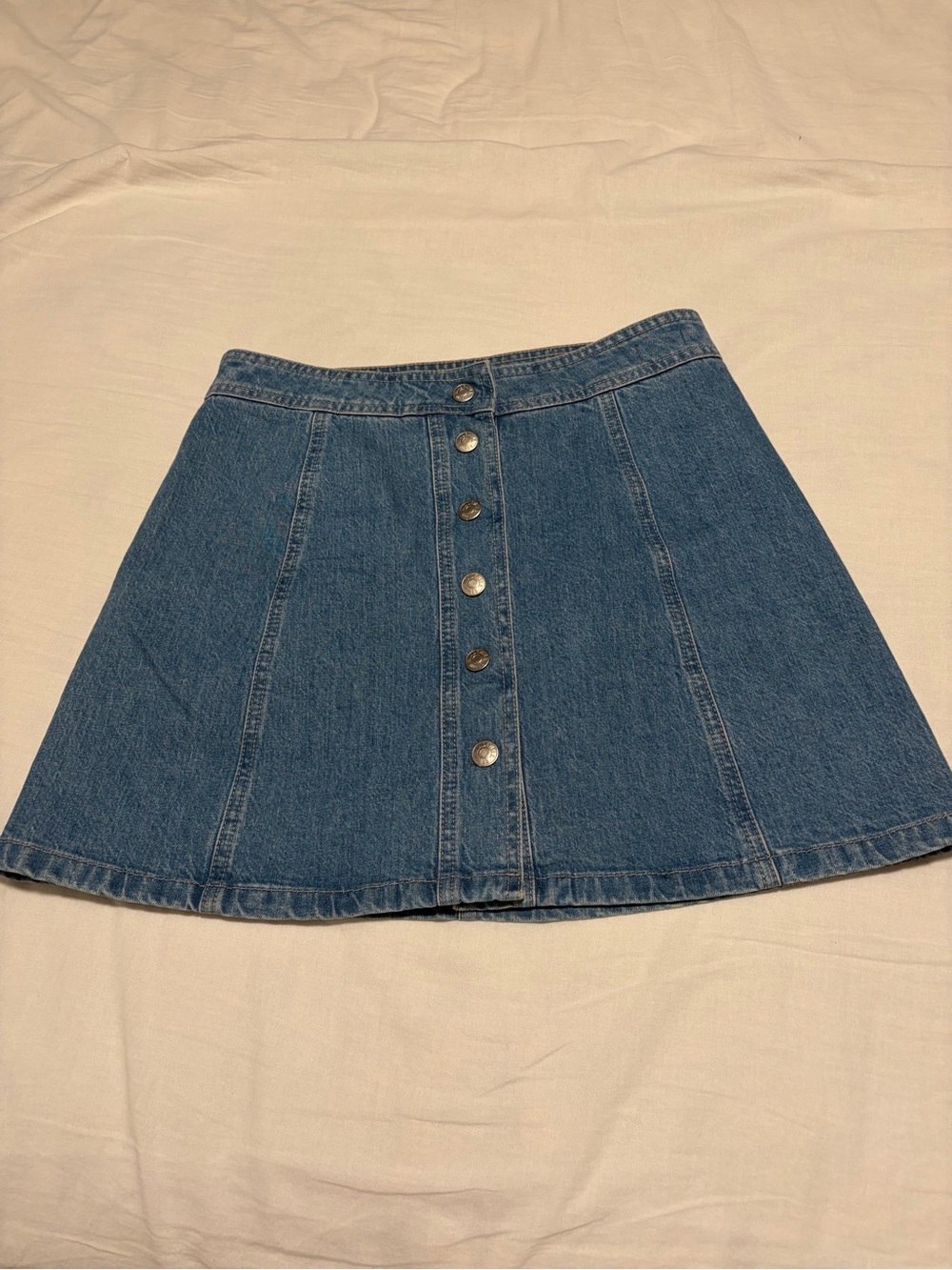 Madewell Button-Front Denim Midi Skirt - Blue